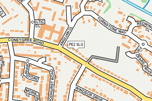 PE2 8LG map - OS OpenMap – Local (Ordnance Survey)