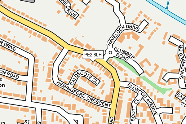 PE2 8LH map - OS OpenMap – Local (Ordnance Survey)