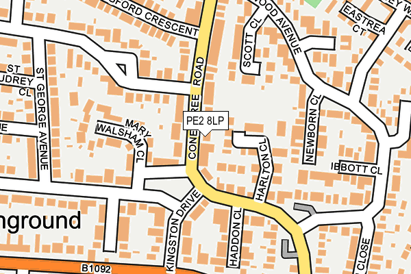 PE2 8LP map - OS OpenMap – Local (Ordnance Survey)