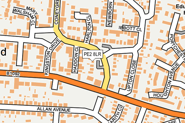 PE2 8LR map - OS OpenMap – Local (Ordnance Survey)