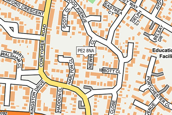PE2 8NA map - OS OpenMap – Local (Ordnance Survey)