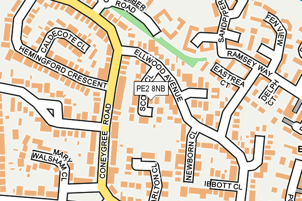 PE2 8NB map - OS OpenMap – Local (Ordnance Survey)