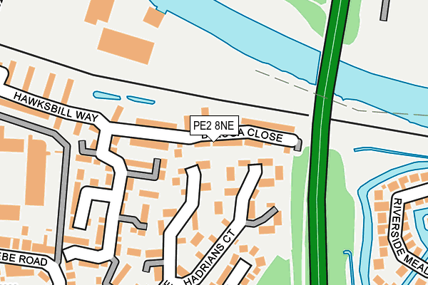 PE2 8NE map - OS OpenMap – Local (Ordnance Survey)