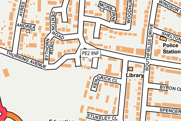 PE2 8NF map - OS OpenMap – Local (Ordnance Survey)