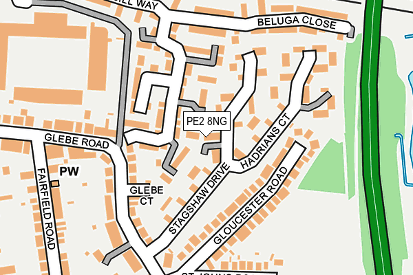 PE2 8NG map - OS OpenMap – Local (Ordnance Survey)
