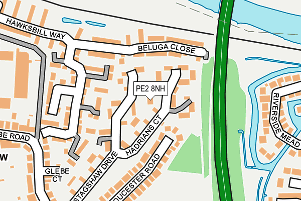 PE2 8NH map - OS OpenMap – Local (Ordnance Survey)