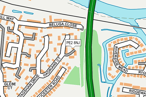 PE2 8NJ map - OS OpenMap – Local (Ordnance Survey)