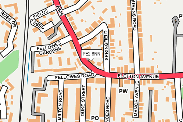 PE2 8NN map - OS OpenMap – Local (Ordnance Survey)