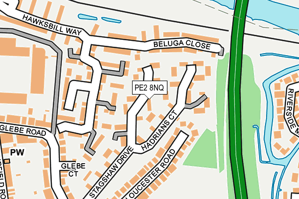 PE2 8NQ map - OS OpenMap – Local (Ordnance Survey)