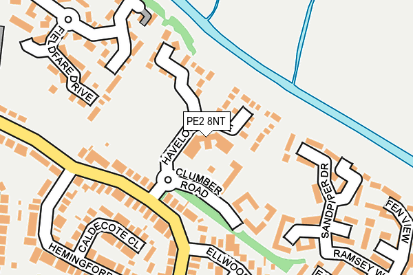 PE2 8NT map - OS OpenMap – Local (Ordnance Survey)