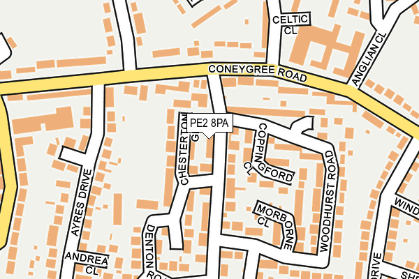 PE2 8PA map - OS OpenMap – Local (Ordnance Survey)