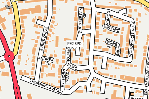 PE2 8PD map - OS OpenMap – Local (Ordnance Survey)