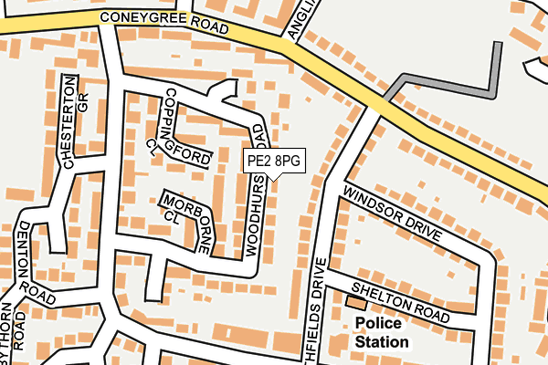 PE2 8PG map - OS OpenMap – Local (Ordnance Survey)