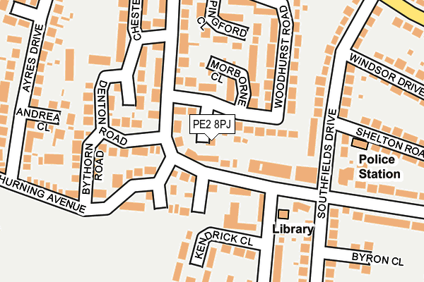 PE2 8PJ map - OS OpenMap – Local (Ordnance Survey)