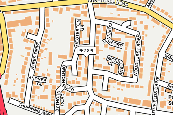 PE2 8PL map - OS OpenMap – Local (Ordnance Survey)
