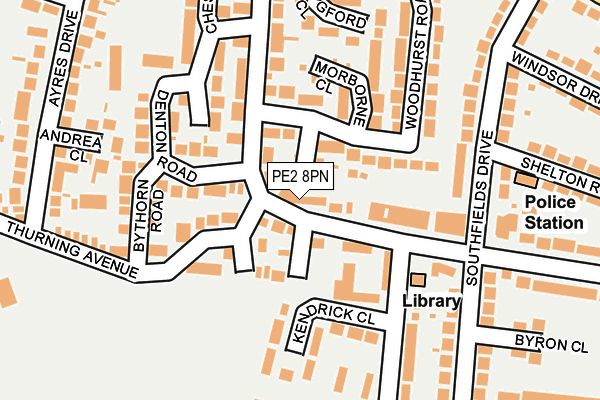 PE2 8PN map - OS OpenMap – Local (Ordnance Survey)