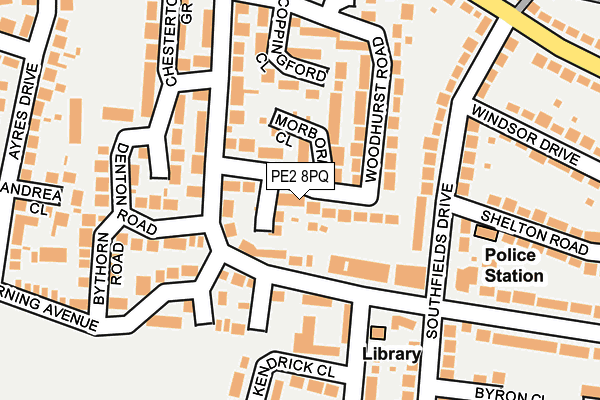 PE2 8PQ map - OS OpenMap – Local (Ordnance Survey)