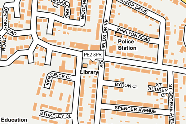 PE2 8PR map - OS OpenMap – Local (Ordnance Survey)