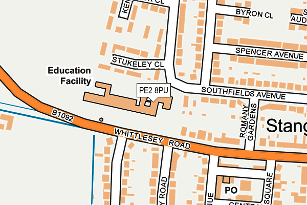 PE2 8PU map - OS OpenMap – Local (Ordnance Survey)