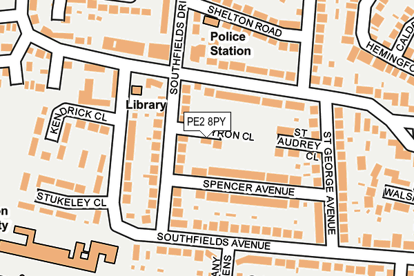 PE2 8PY map - OS OpenMap – Local (Ordnance Survey)