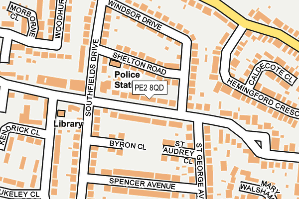 PE2 8QD map - OS OpenMap – Local (Ordnance Survey)