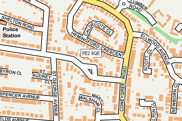 PE2 8QE map - OS OpenMap – Local (Ordnance Survey)