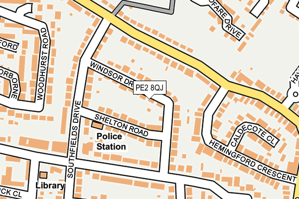 PE2 8QJ map - OS OpenMap – Local (Ordnance Survey)