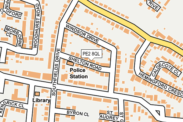 PE2 8QL map - OS OpenMap – Local (Ordnance Survey)