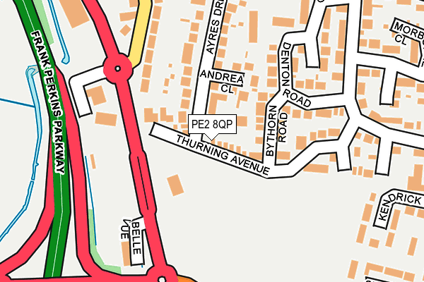 PE2 8QP map - OS OpenMap – Local (Ordnance Survey)