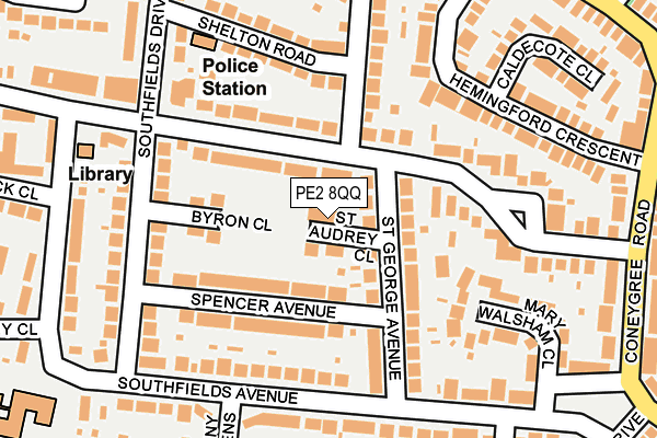 PE2 8QQ map - OS OpenMap – Local (Ordnance Survey)