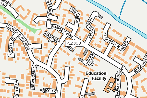 PE2 8QU map - OS OpenMap – Local (Ordnance Survey)