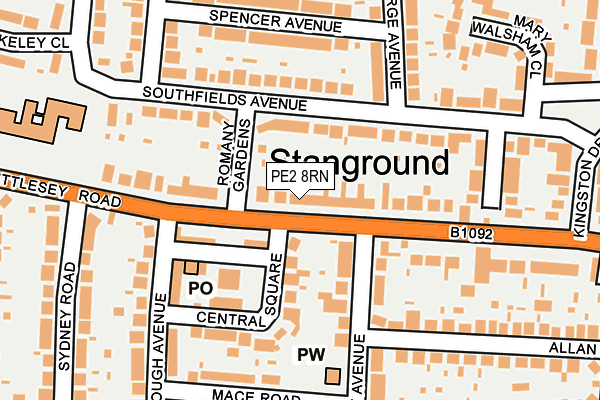 PE2 8RN map - OS OpenMap – Local (Ordnance Survey)