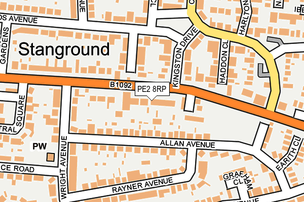 PE2 8RP map - OS OpenMap – Local (Ordnance Survey)