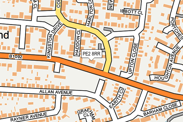 PE2 8RR map - OS OpenMap – Local (Ordnance Survey)