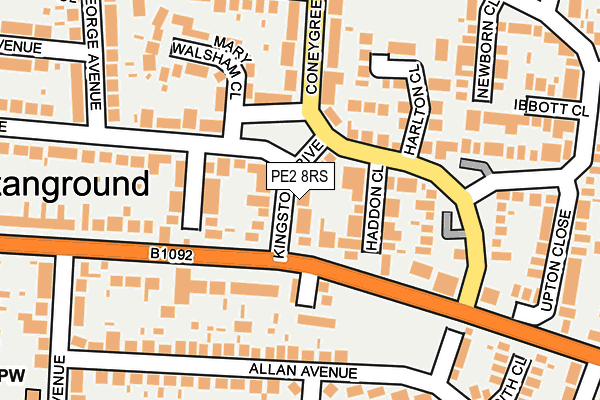 PE2 8RS map - OS OpenMap – Local (Ordnance Survey)