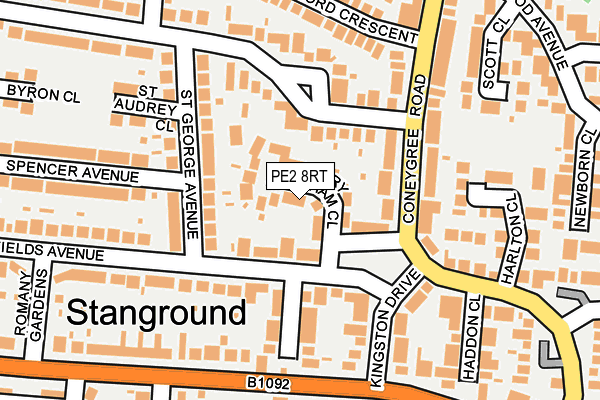 PE2 8RT map - OS OpenMap – Local (Ordnance Survey)