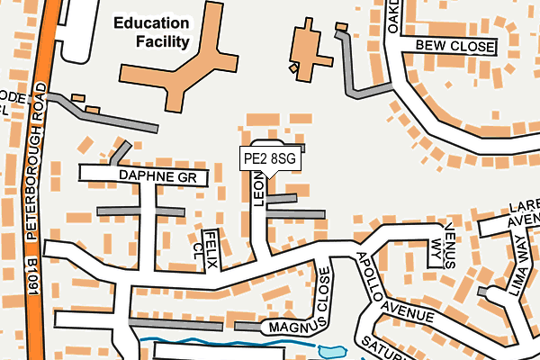 PE2 8SG map - OS OpenMap – Local (Ordnance Survey)