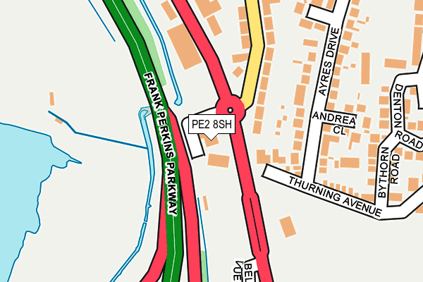 PE2 8SH map - OS OpenMap – Local (Ordnance Survey)