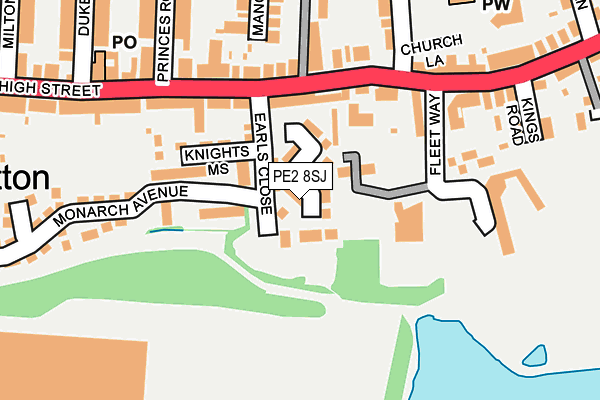 PE2 8SJ map - OS OpenMap – Local (Ordnance Survey)