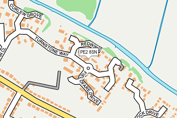 PE2 8SN map - OS OpenMap – Local (Ordnance Survey)