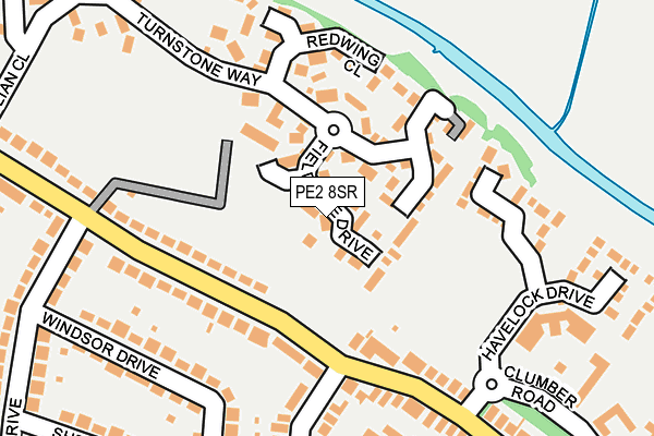 PE2 8SR map - OS OpenMap – Local (Ordnance Survey)