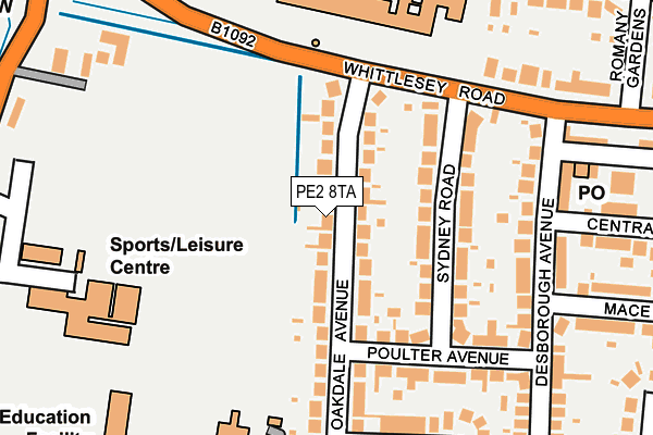 PE2 8TA map - OS OpenMap – Local (Ordnance Survey)