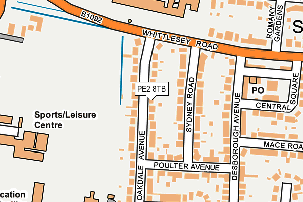 PE2 8TB map - OS OpenMap – Local (Ordnance Survey)