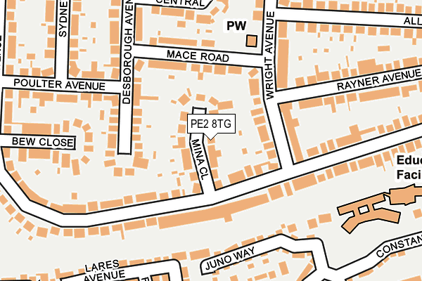 PE2 8TG map - OS OpenMap – Local (Ordnance Survey)