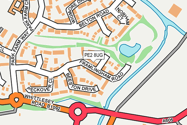 PE2 8UG map - OS OpenMap – Local (Ordnance Survey)