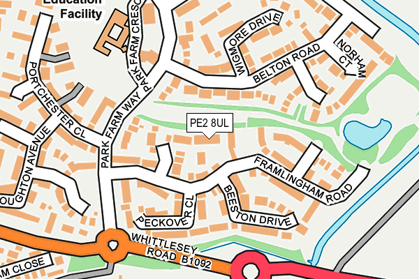 PE2 8UL map - OS OpenMap – Local (Ordnance Survey)