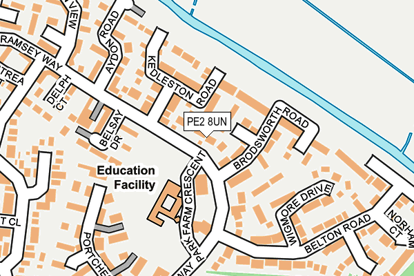 PE2 8UN map - OS OpenMap – Local (Ordnance Survey)