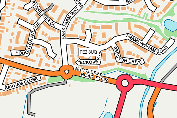 PE2 8UQ map - OS OpenMap – Local (Ordnance Survey)