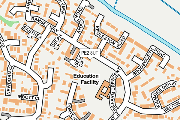 PE2 8UT map - OS OpenMap – Local (Ordnance Survey)