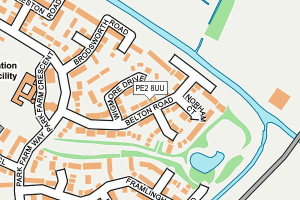 PE2 8UU map - OS OpenMap – Local (Ordnance Survey)